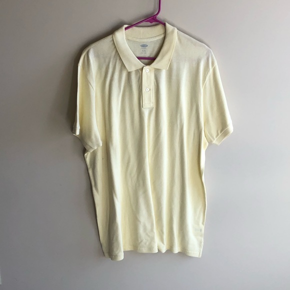 💜 Old Navy Men’s Light Yellow Polo Shirt XL